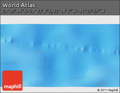 Physical 3D Map of the Area around 27° 29' 28" S, 11° 49' 29" W