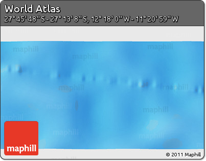 Physical 3D Map of the Area around 27° 29' 28" S, 11° 49' 29" W