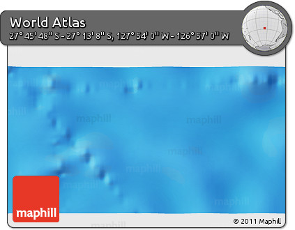 Physical 3D Map of the Area around 27° 29' 28" S, 127° 25' 30" W