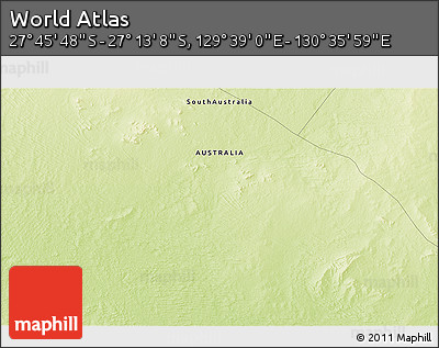 Physical 3D Map of the Area around 27° 29' 28" S, 130° 7' 30" E