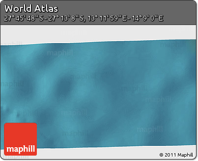 Satellite 3D Map of the Area around 27° 29' 28" S, 13° 40' 30" E