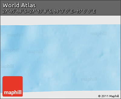 Physical 3D Map of the Area around 27° 29' 28" S, 14° 31' 30" E