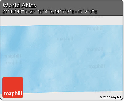 Physical 3D Map of the Area around 27° 29' 28" S, 14° 31' 30" E