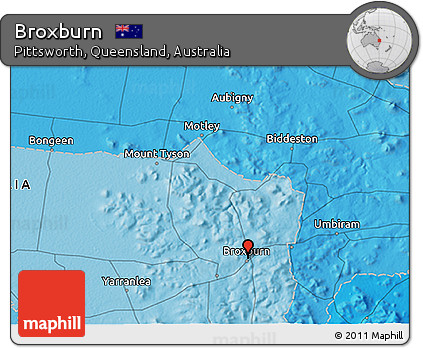 Political 3D Map of Broxburn