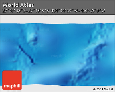 Physical 3D Map of the Area around 27° 29' 28" S, 151° 13' 29" W