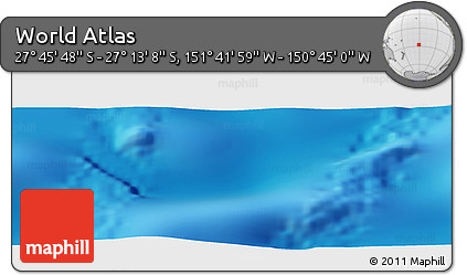 Physical Panoramic Map of the Area around 27° 29' 28" S, 151° 13' 29" W