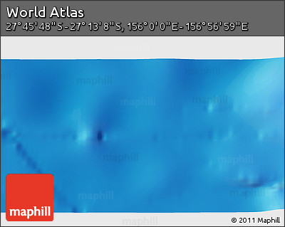 Physical 3D Map of the Area around 27° 29' 28" S, 156° 28' 29" E