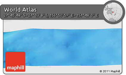 Physical Panoramic Map of the Area around 27° 29' 28" S, 157° 19' 29" E