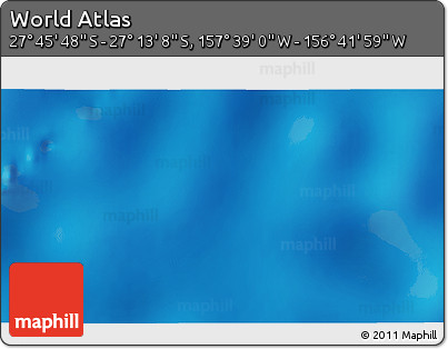 Shaded Relief 3D Map of the Area around 27° 29' 28" S, 157° 10' 30" W
