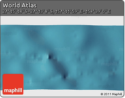 Satellite 3D Map of the Area around 27° 29' 28" S, 158° 10' 30" E