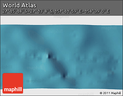 Satellite 3D Map of the Area around 27° 29' 28" S, 158° 10' 30" E