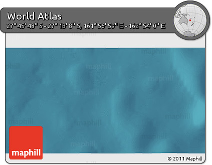 Satellite 3D Map of the Area around 27° 29' 28" S, 162° 25' 30" E