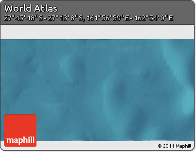 Satellite 3D Map of the Area around 27° 29' 28" S, 162° 25' 30" E