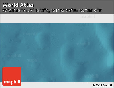 Satellite 3D Map of the Area around 27° 29' 28" S, 162° 25' 30" E