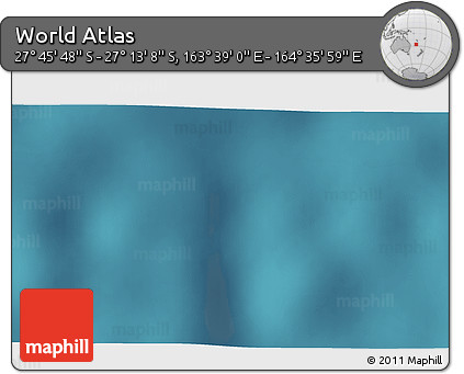 Satellite 3D Map of the Area around 27° 29' 28" S, 164° 7' 30" E
