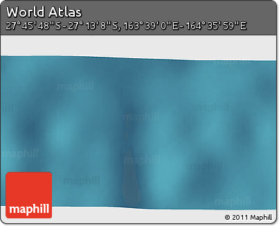 Satellite 3D Map of the Area around 27° 29' 28" S, 164° 7' 30" E