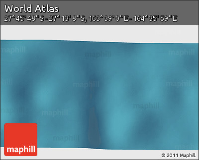Satellite 3D Map of the Area around 27° 29' 28" S, 164° 7' 30" E