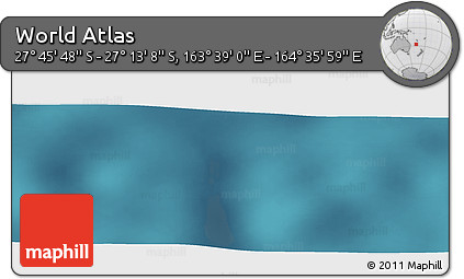 Satellite Panoramic Map of the Area around 27° 29' 28" S, 164° 7' 30" E