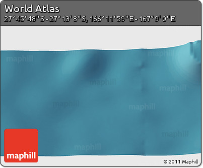 Satellite 3D Map of the Area around 27° 29' 28" S, 166° 40' 30" E