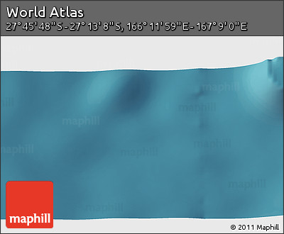 Satellite 3D Map of the Area around 27° 29' 28" S, 166° 40' 30" E