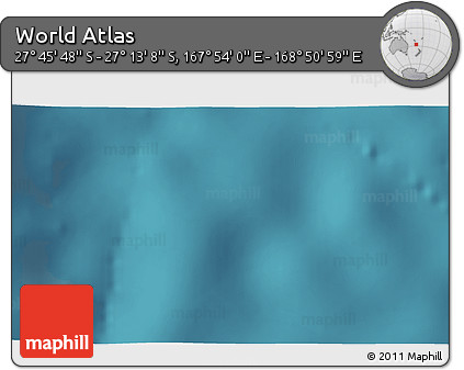 Satellite 3D Map of the Area around 27° 29' 28" S, 168° 22' 30" E