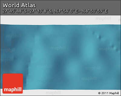 Satellite 3D Map of the Area around 27° 29' 28" S, 168° 22' 30" E