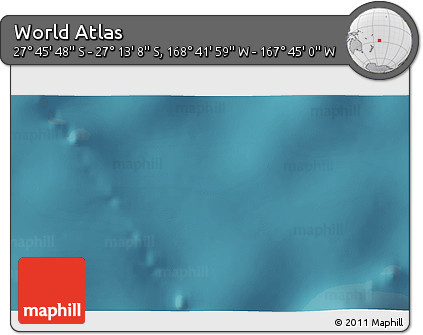 Satellite 3D Map of the Area around 27° 29' 28" S, 168° 13' 29" W