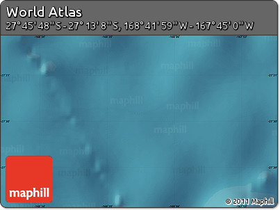 Satellite Map of the Area around 27° 29' 28" S, 168° 13' 29" W