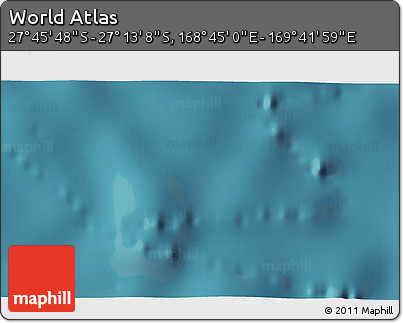 Satellite 3D Map of the Area around 27° 29' 28" S, 169° 13' 29" E
