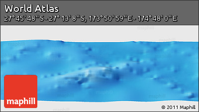 Physical Panoramic Map of the Area around 27° 29' 28" S, 174° 19' 29" E