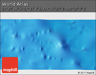 Physical 3D Map of the Area around 27° 29' 28" S, 175° 10' 30" E