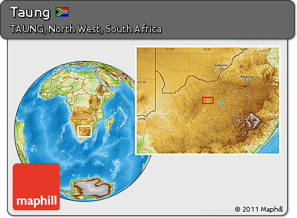 Physical Location Map of Taung