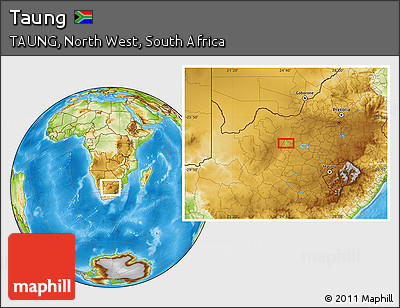 Physical Location Map of Taung