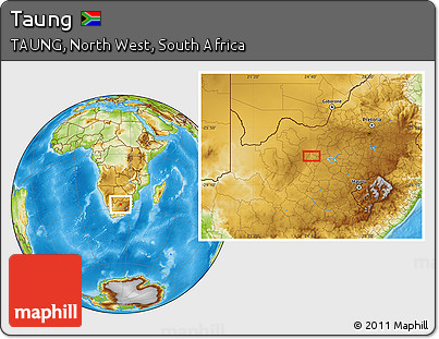 Physical Location Map of Taung