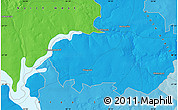 Political Map of the area around 27° 29' 28" S, 26° 25' 29" E