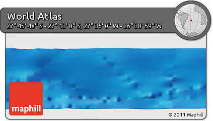 Physical Panoramic Map of the Area around 27° 29' 28" S, 27° 7' 30" W