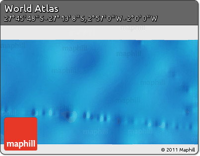 Physical 3D Map of the Area around 27° 29' 28" S, 2° 28' 30" W
