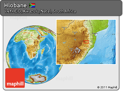 Physical Location Map of Hlobane