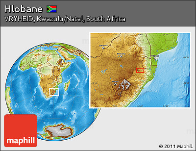 Physical Location Map of Hlobane