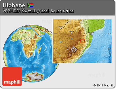 Physical Location Map of Hlobane