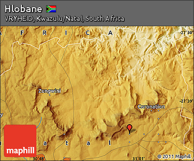 Physical Map of Hlobane