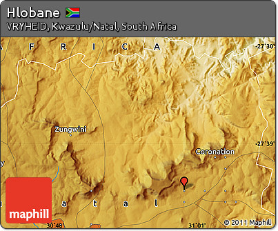 Physical Map of Hlobane