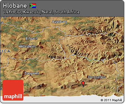 Satellite Panoramic Map of Hlobane