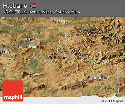Satellite Panoramic Map of Hlobane