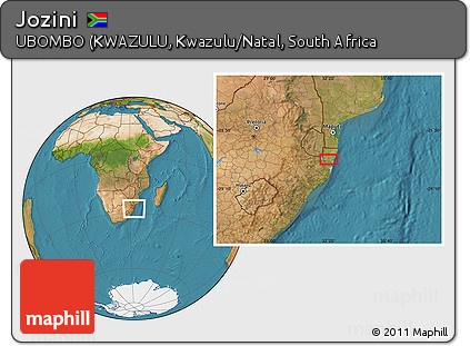 Satellite Location Map of Jozini
