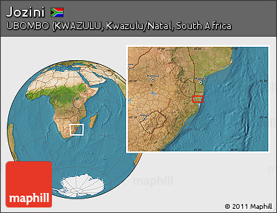 Satellite Location Map of Jozini