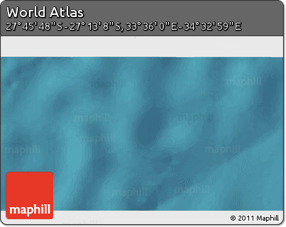 Satellite 3D Map of the Area around 27° 29' 28" S, 34° 4' 30" E