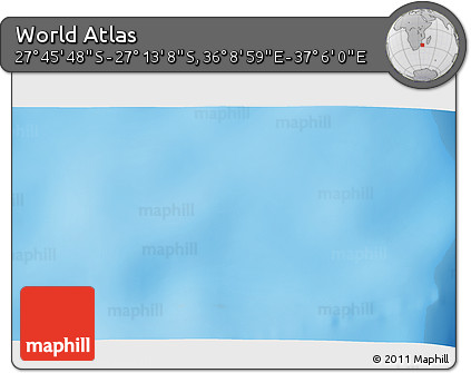 Physical 3D Map of the Area around 27° 29' 28" S, 36° 37' 30" E