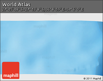 Physical 3D Map of the Area around 27° 29' 28" S, 36° 37' 30" E