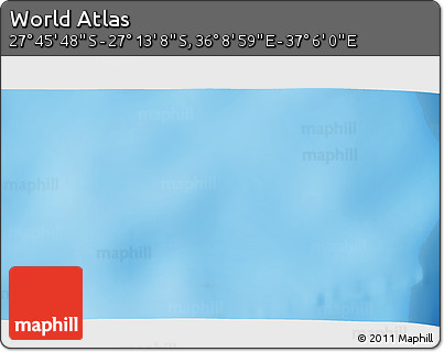 Physical 3D Map of the Area around 27° 29' 28" S, 36° 37' 30" E